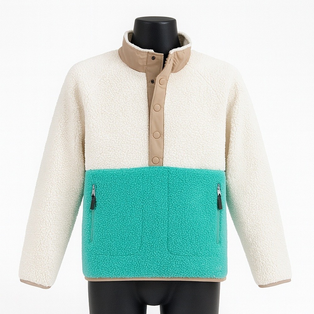 Southern Marsh Pullover Mens Sherpa Fleece Colorblock Outdoor Cozy Modern